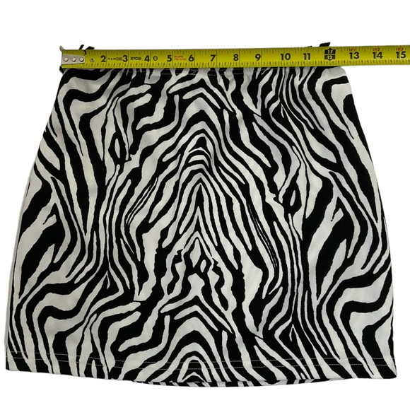 Shein Zebra Print Mini Skirt Petite Small - Picture 3 of 6